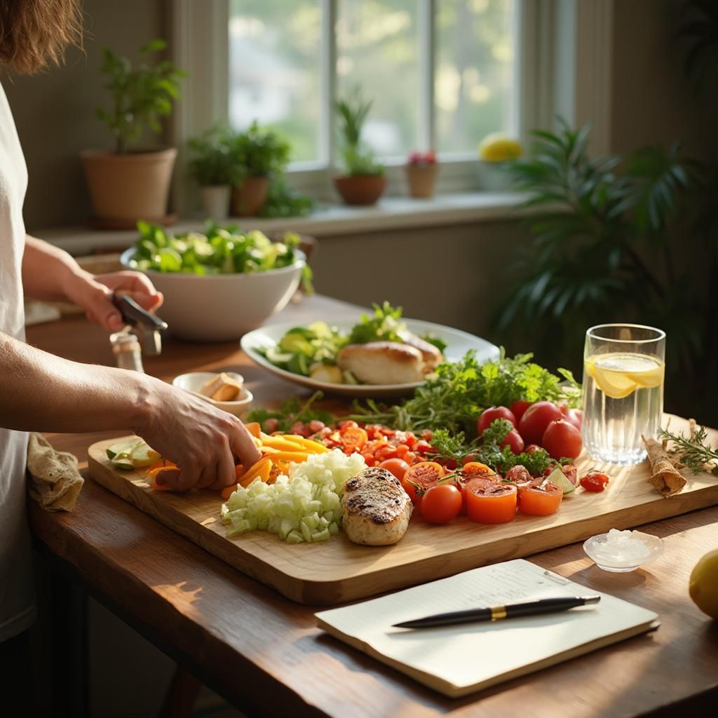 Soft abstract visual echoing calm nourishment planning